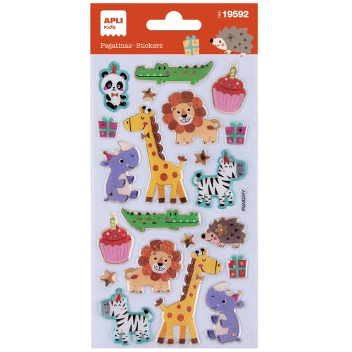 Party animals sticker bag 1s APLI KIDS