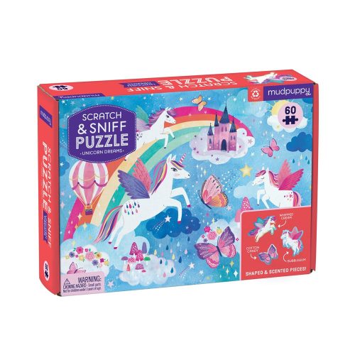 Unicorn Dreams karcolás és szippantás puzzle Mudpuppy