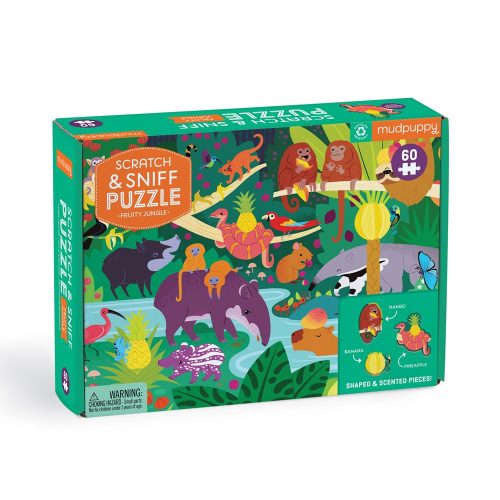 Fruity Jungle 60 Piece Scratch and Sniff Puzzle Mudpuppy