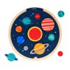 Multi-Language Solar System Wooden Tray Puzzle Petit Collage