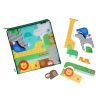 Wooden Puzzle + Play: Shaped Safari Animals Petit Collage