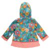 Raincoats Turquoise floral 6/6x Stephen Joseph