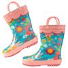 Rainboot Turquoise floral for 5-7 years (size EUR 28) (sz11) Stephen Joseph