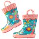 Rainboots Turquoise floral sz11 Stephen Joseph