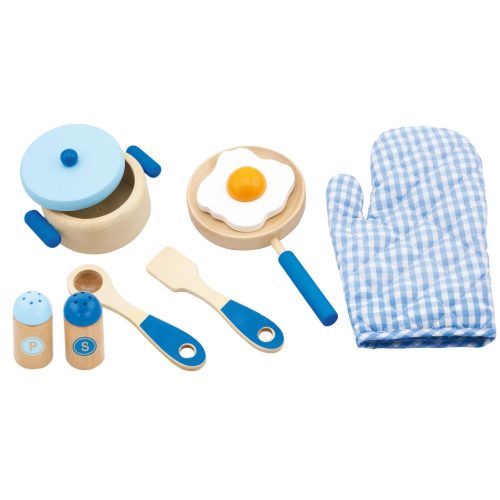 Fa játék reggeli főző készlet - Viga Toys